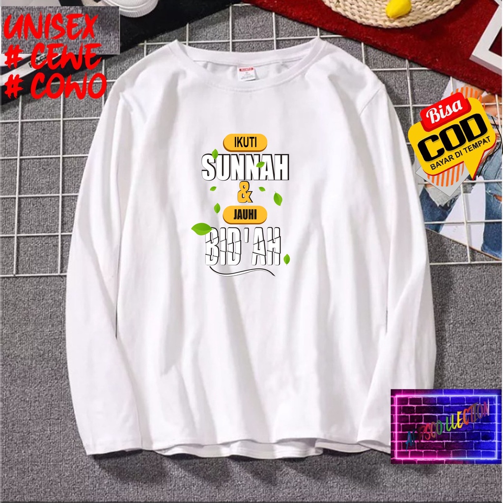 Cod Gratis Ongkir/Kaos DTF IKUTI SUNNAH JAUHI BIDAH/Kaos Santri SantriwatiKaos Pria Pesantren/Kaos Murah/Pakaian Pria  Pakaian Wanita Islam Dakwahl/Best Seller