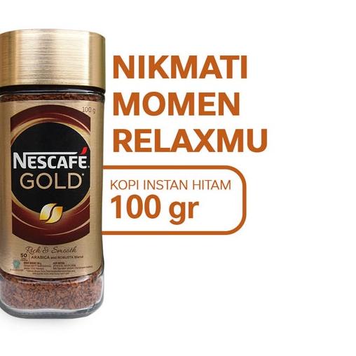 

☉ NESCAFE GOLD Kopi Instan Kopi Hitam Jar 100gr ✶