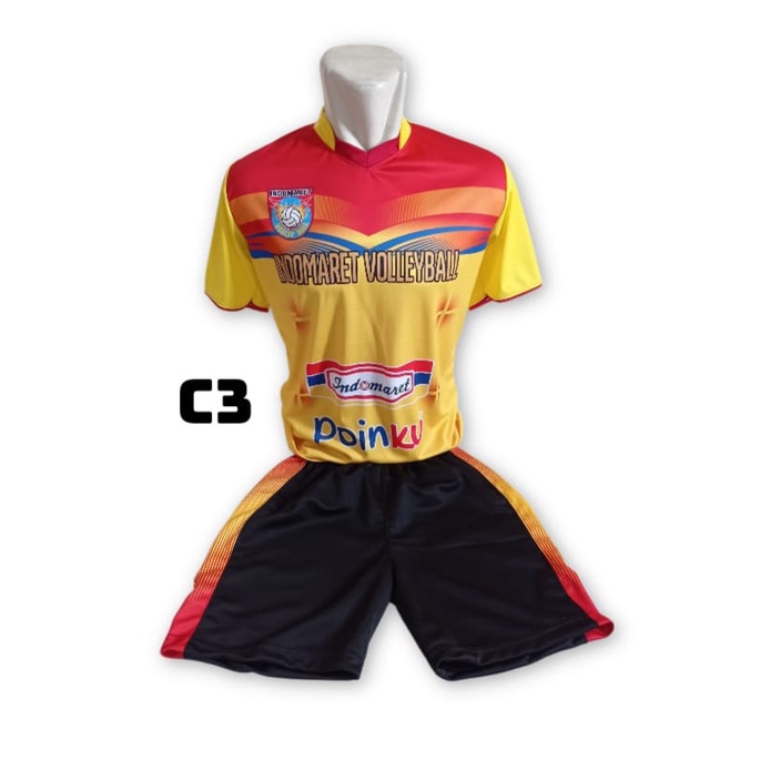 Baju Stelan olahraga volly printing Indomart | kaos volly | baju olahraga pria