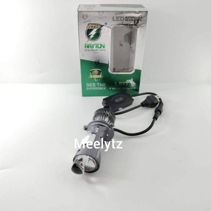 Lampu utama Led RTD M01K Mini Projector H4 cut off motor mobil Lampu depan jauh dekat Oiginal RTD Rayton