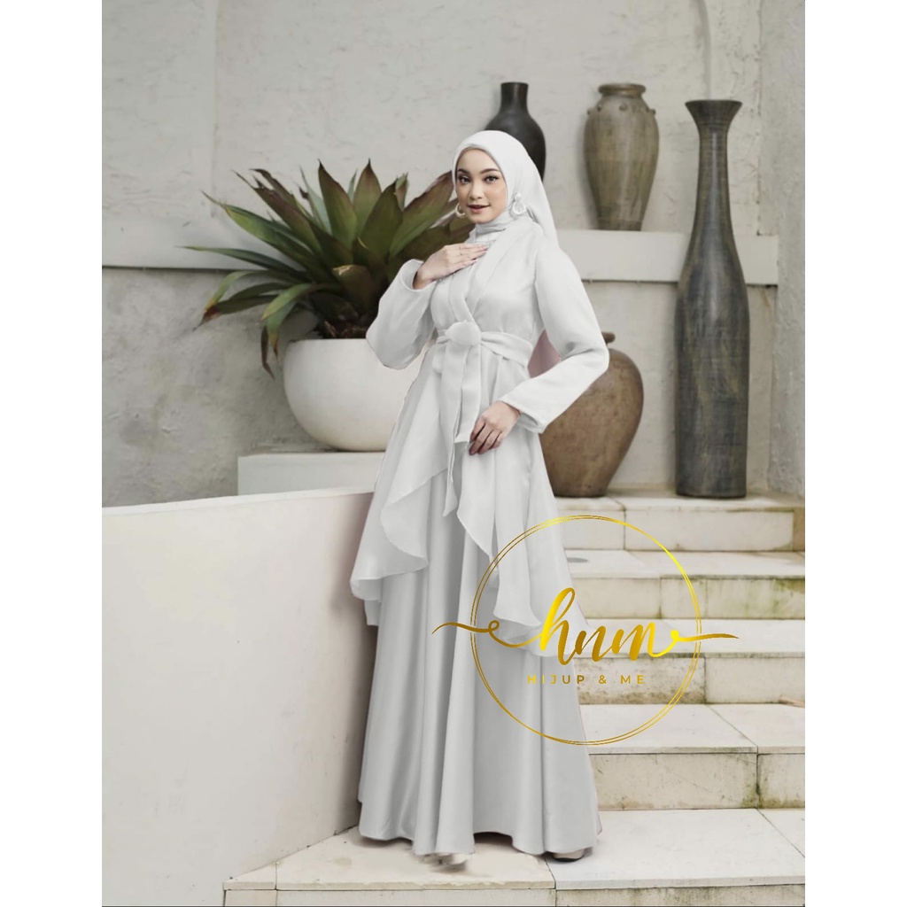 Dress Hm Organza Maxi Fashion Muslim/ Pesta/