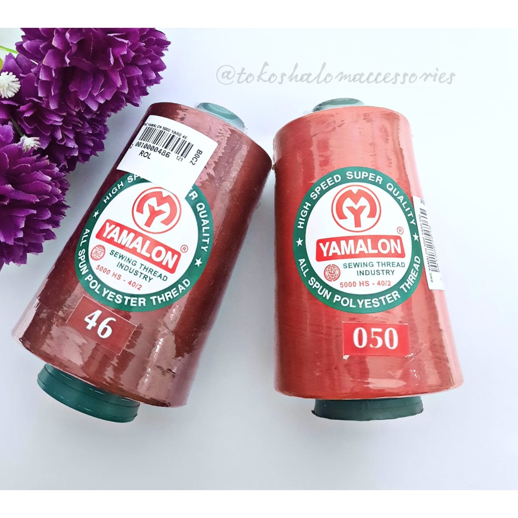 Benang Jahit Besar YAMALON 500/ benang yamalon 5000 yard -Merah 46