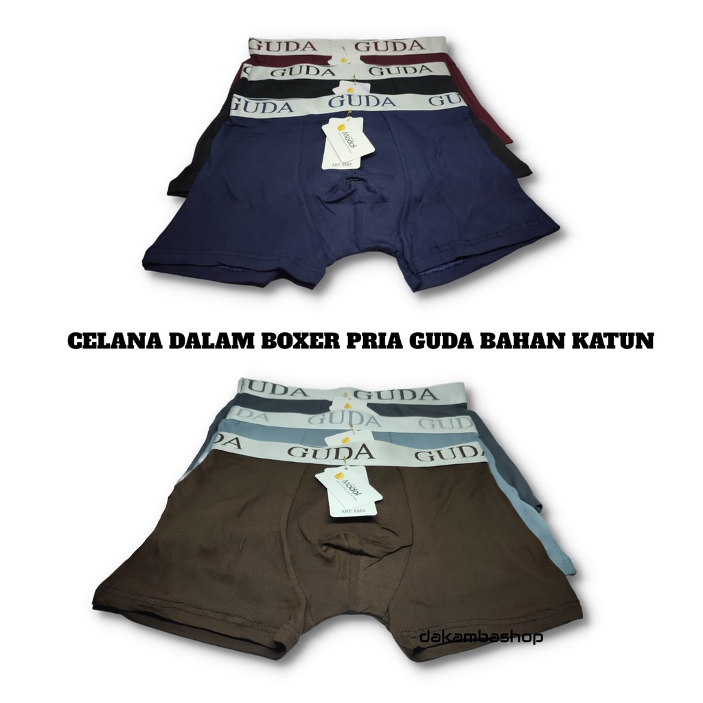 3 PCS CELANA DALAM GUDA | BOXER GUDA ART RANDOM