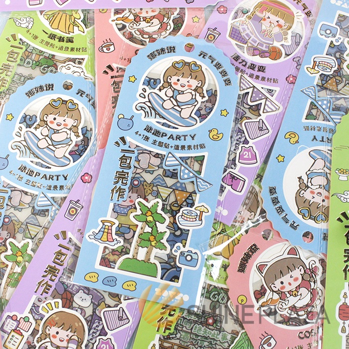 

Namei Costume Change Diary Deco Stickers - Stiker Lucu