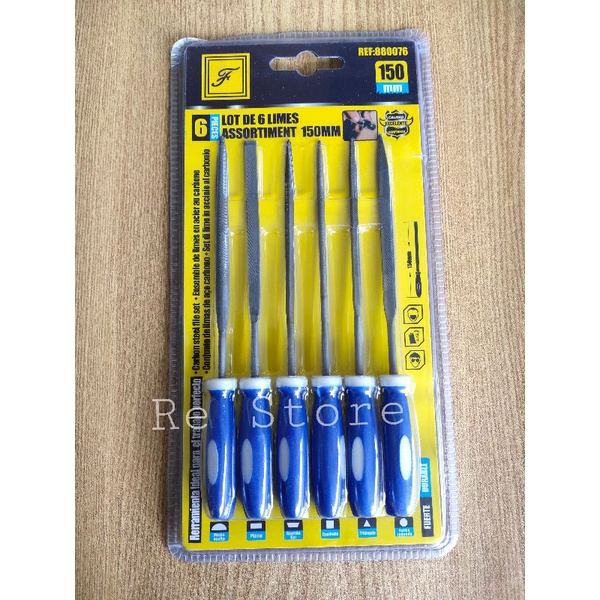 kikir set mini 6 pcs Kikir Besi 3mmx150mm mini file set