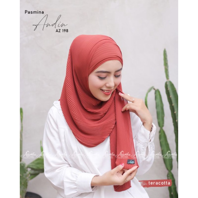 Azamka - Hijab Pashmina Plisket Andin