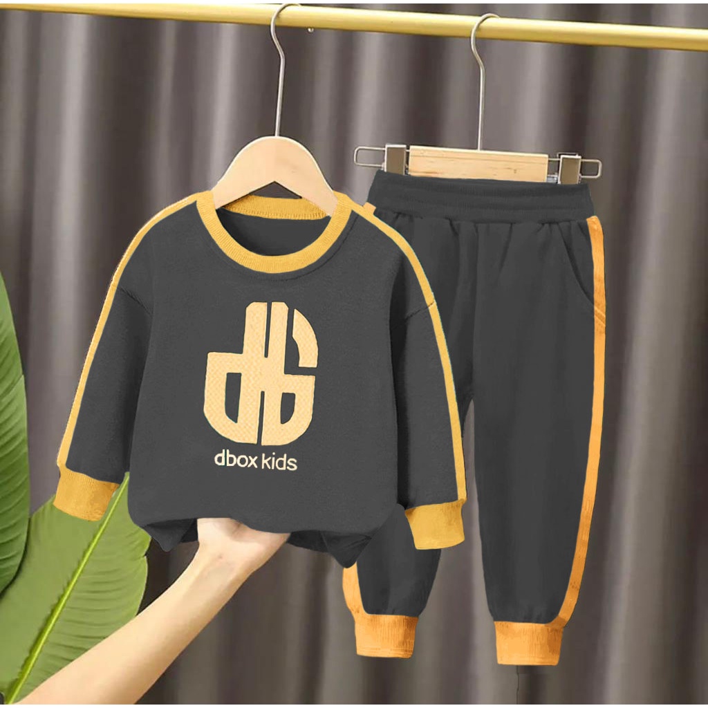 TRENDY SETELAN SWEATER CARDIGAN JOGER BAYI ANAK MOTIF DBOX KIDS USIA 6 BULAN-5 TAHUN BAHAN BABYTERRY BEST QUALITY TERMURAH TERLARIS/ FASHION SETELAN SWEATER CARDIGAN JOGER BAYI ANAK PEREMPUAN &amp; LAKI-LAKI/ COD SETELAN SWEATER CARDIGAN JOGER BAYI ANAK COWOK