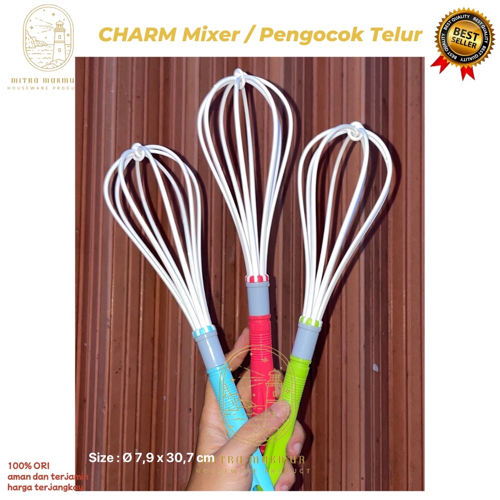 TERMURAH!! MIXER CHARM GREEN LEAF / PENGOCOK TELUR / KOCOKAN TELUR PLASTIK MURAH / PENGADUK ADONAN / KOCOKAN ADONAN