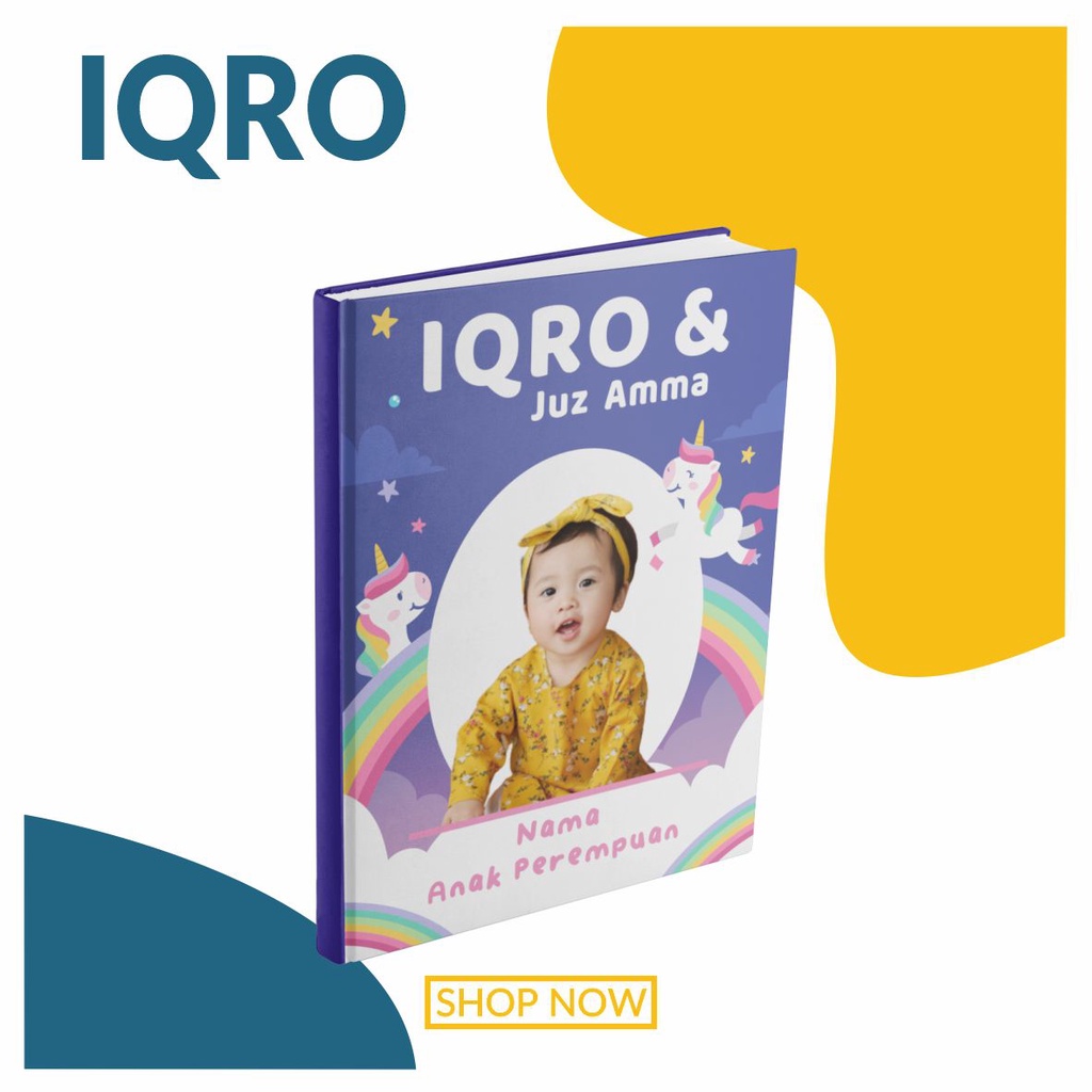 

IQRO BESAR custom TAMBAH NAMA DAN FOTO BUKU MENGAJI METODE UMMI