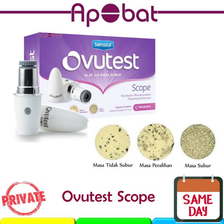 - ApObat - OVUTEST SCOPE Tes Kesuburan Ovutes Sensitif Uji Masa Subur Air Liur Dipakai Berkali Kali
