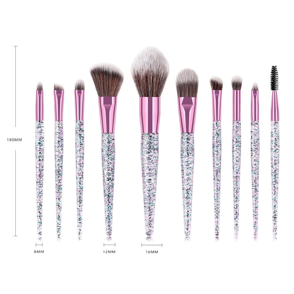 Brush Glitter 10pcs Brush Make Up Set Kuas Makeup Set Make Up Brush Make Up Glitter