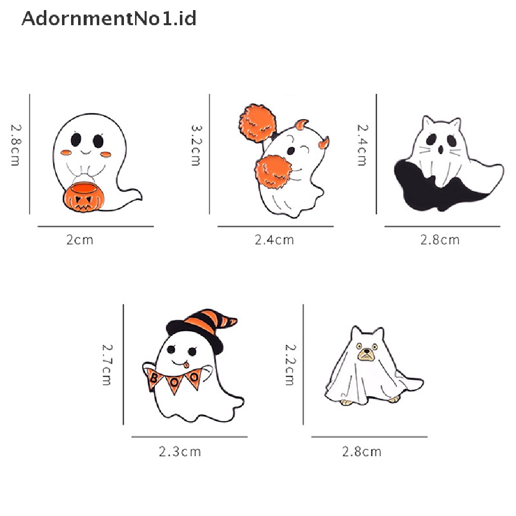 [AdornmentNo1] Halloween Punk Enamel Pin Hantu Lucu Labu Bros Kerah Pin Ransel Lencana Kartun Lucu Perhiasan Hadiah Untuk Teman Anak Perhiasan Aksesoris [ID]