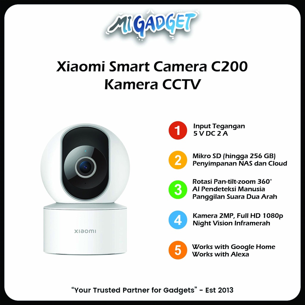 Kamera CCTV Xiaomi Smart Camera C200 C 200 Full HD 1080p 360°