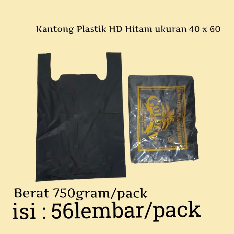 KANTONG PLASTIK HD HITAM UKURAN 40X60