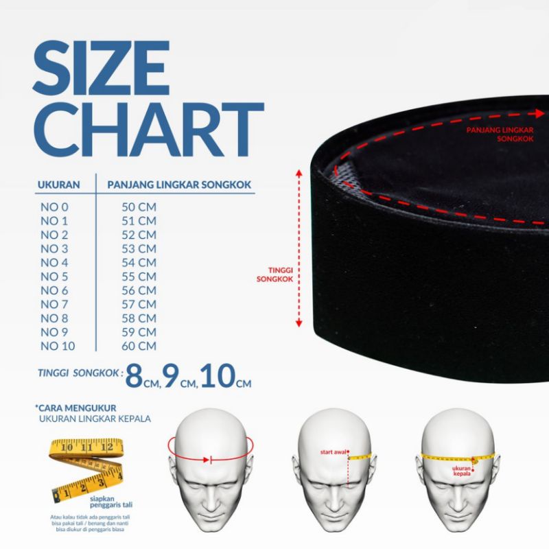 Songkok Terompah Motif Border AC