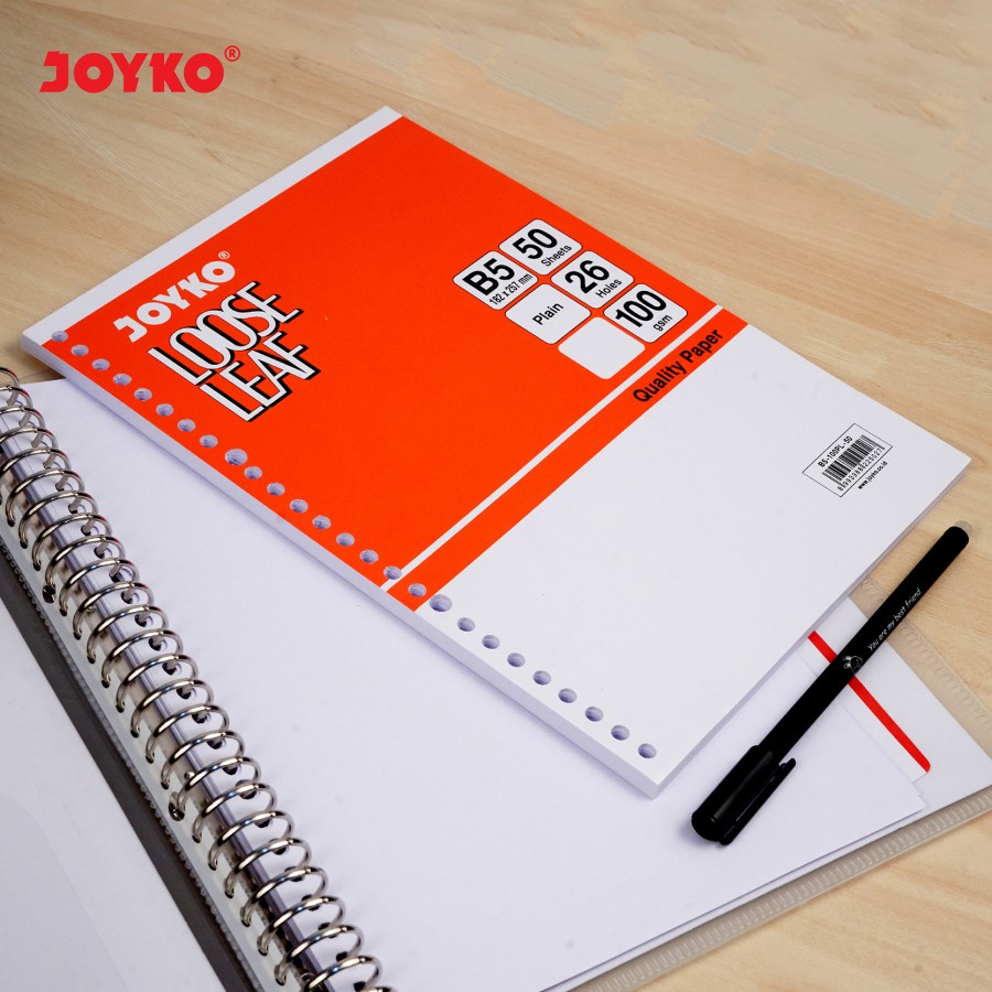 

JOYKO LOOSE LEAF B5 PLAIN ISI REFILL KERTAS FILE BINDER POLOS TANPA GARIS MURAH TEBAL 100 GSM