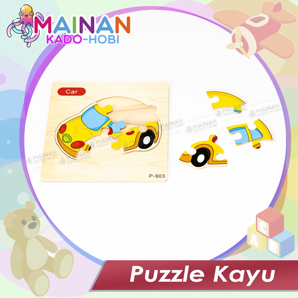 MAINAN ANAK TOYS PUZZLE KAYU EDUKATIF KARAKTER TRANSPORTASI