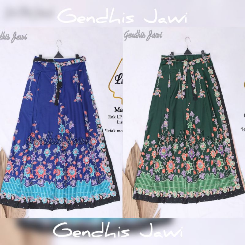 ROK BATIK PANJANG MODERN RATU LINGGO ASRI BIRU