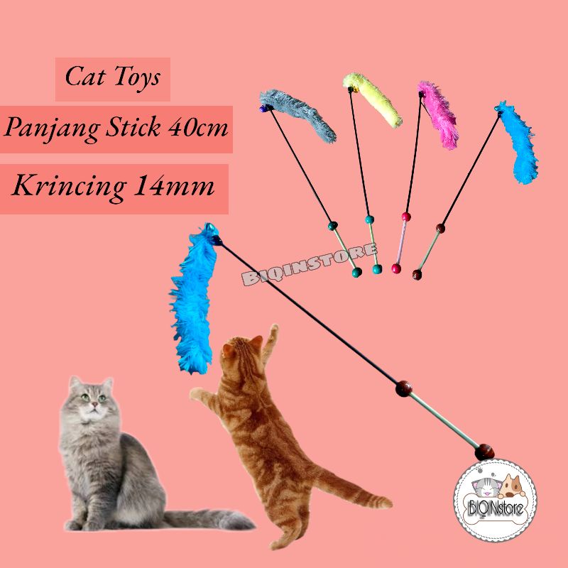 Stick Bulu Mainan Kucing Cat Toys Tongkat Mainan Kucing Bulu