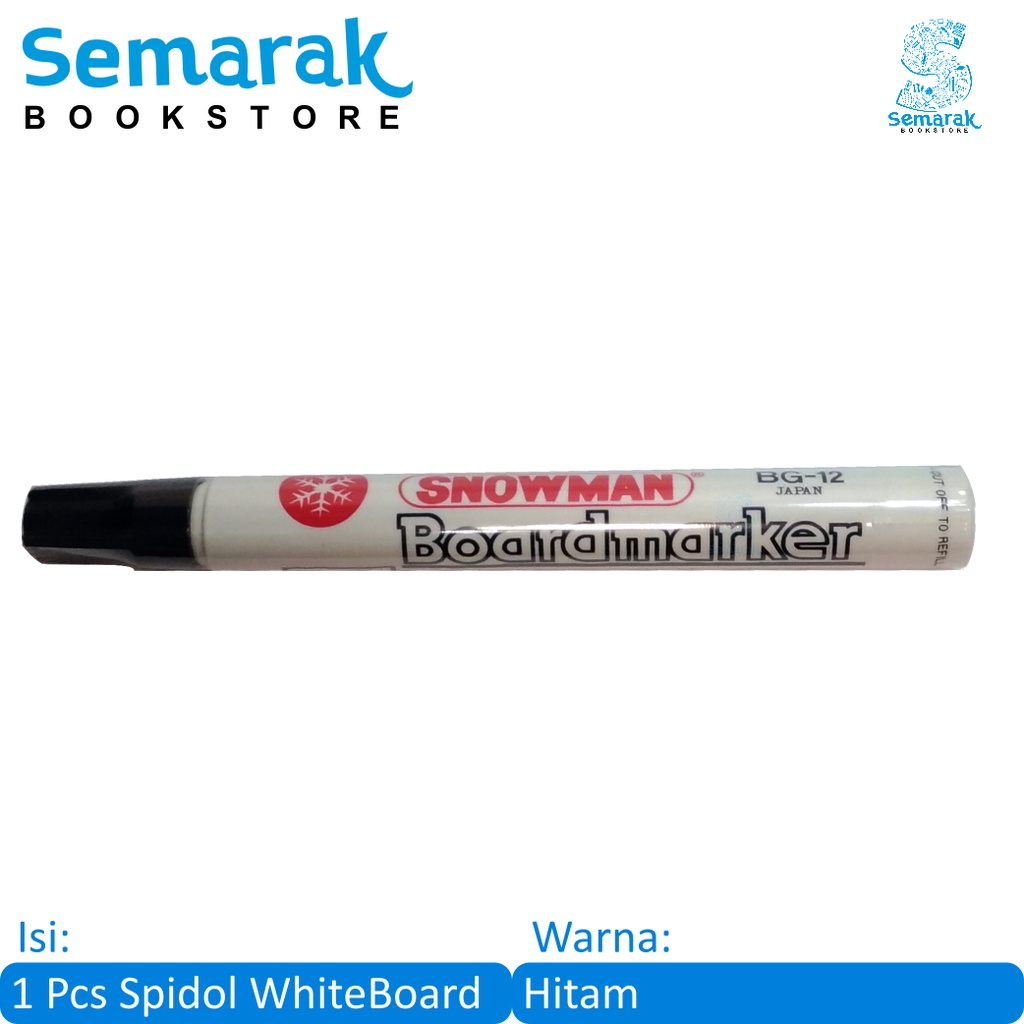 

Snowman Whiteboard marker Spidol Dapat Dihapus - Hitam