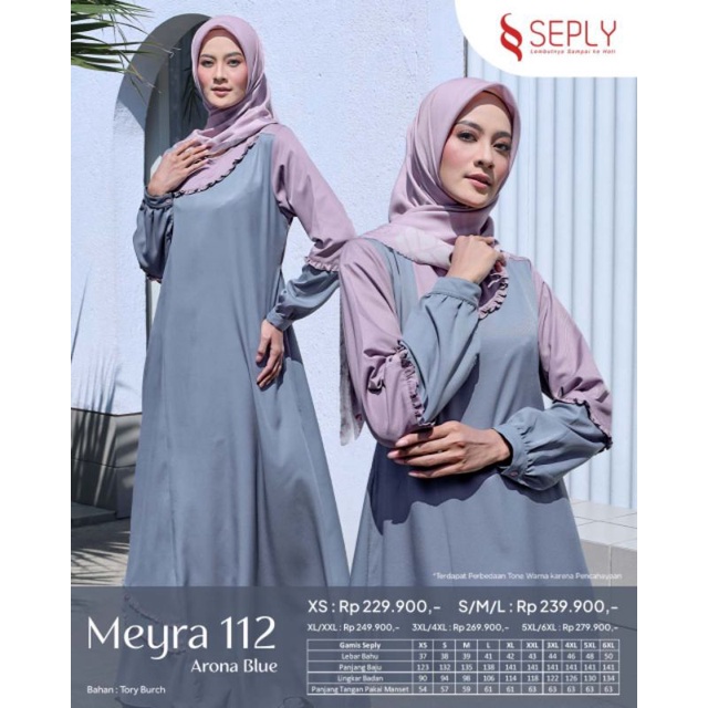 SEPLY MEYRA 112 (SILVER GREY, ARONA BLUE)