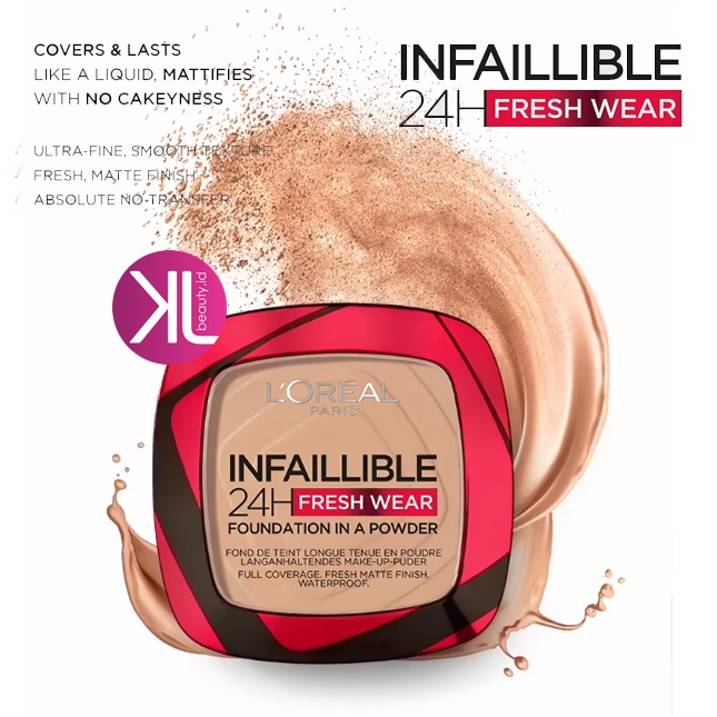 TERBARU L'Oreal Paris Infallible 24H Fresh Wear Powder Foundation