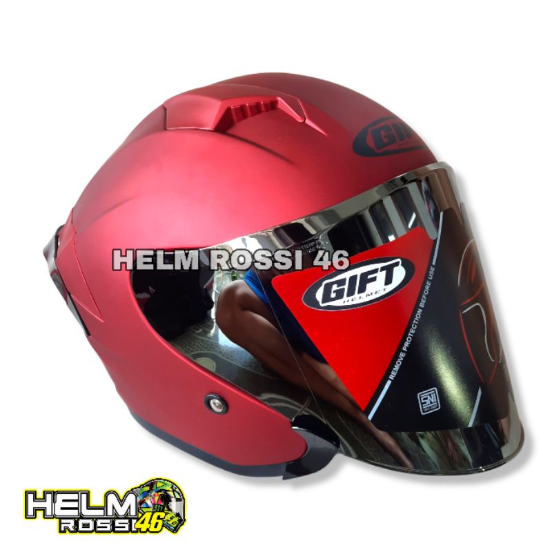 HELM GIFT SARGON MERAH DOFF rep NJS KAIROZ + Visor FLAT Venom + Spoiler