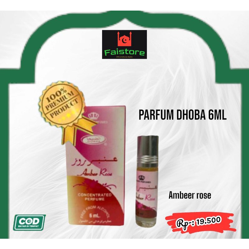 Parfum dohba 6 ml satuan orginal minyak wangi untuk sholat non alkhohol.