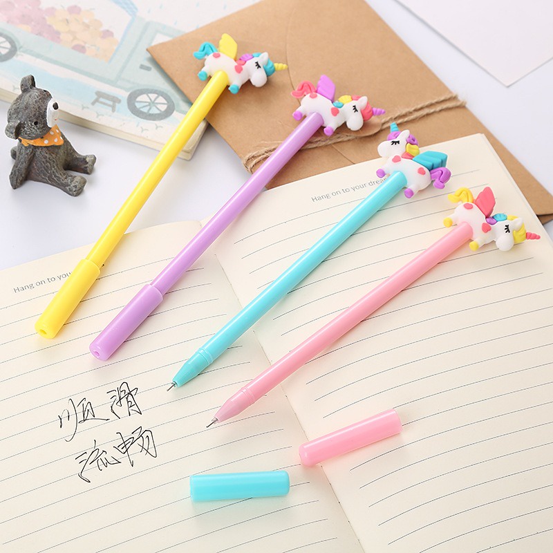 4pcs Pena Pen Pulpen Gel Set Tinta Cair Unicorn GM-ST0186