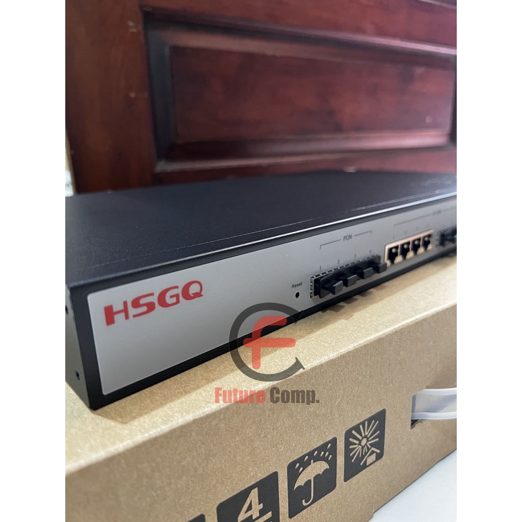 HSGQ E04ID atau E04R 4Port EPON AC/DC 12V OLT 4SFP PX20+++