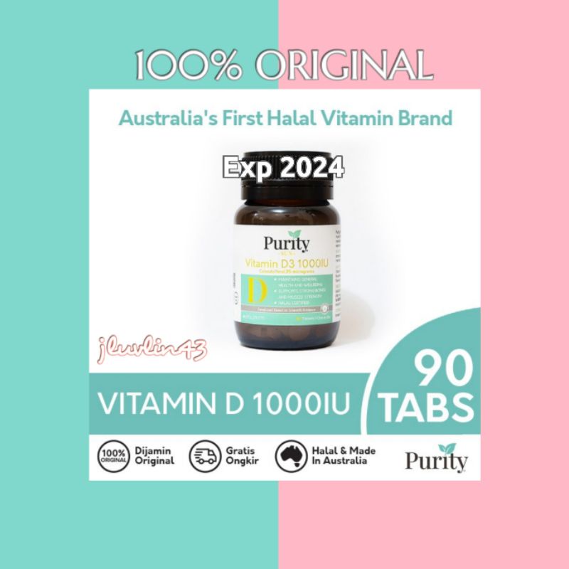 Purity Sun Vitamin D3 1000iu 90 tabs-Vit D3 1000iu Australia-Vit D3 1000 Halal-Purity vitamin D