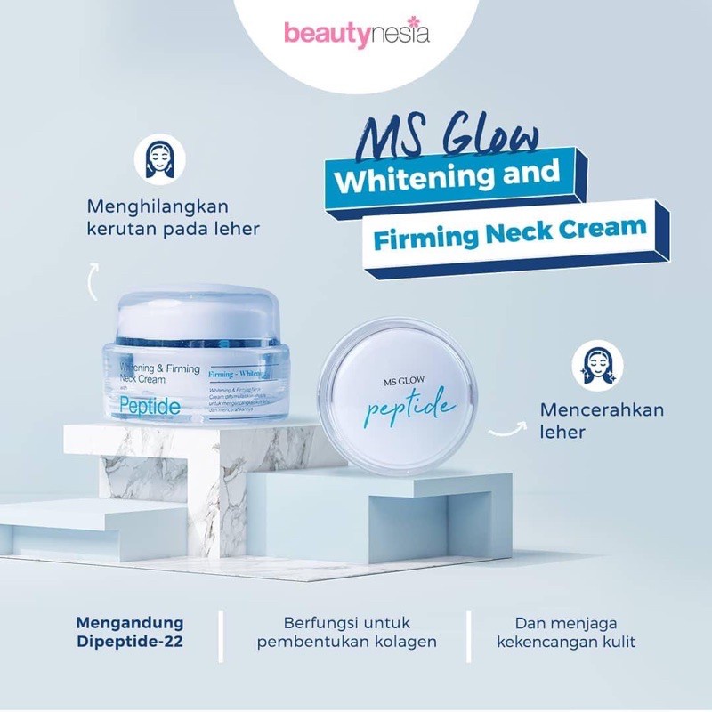 Ms Glow Whitening Neck Cream Mencerahkan Leher