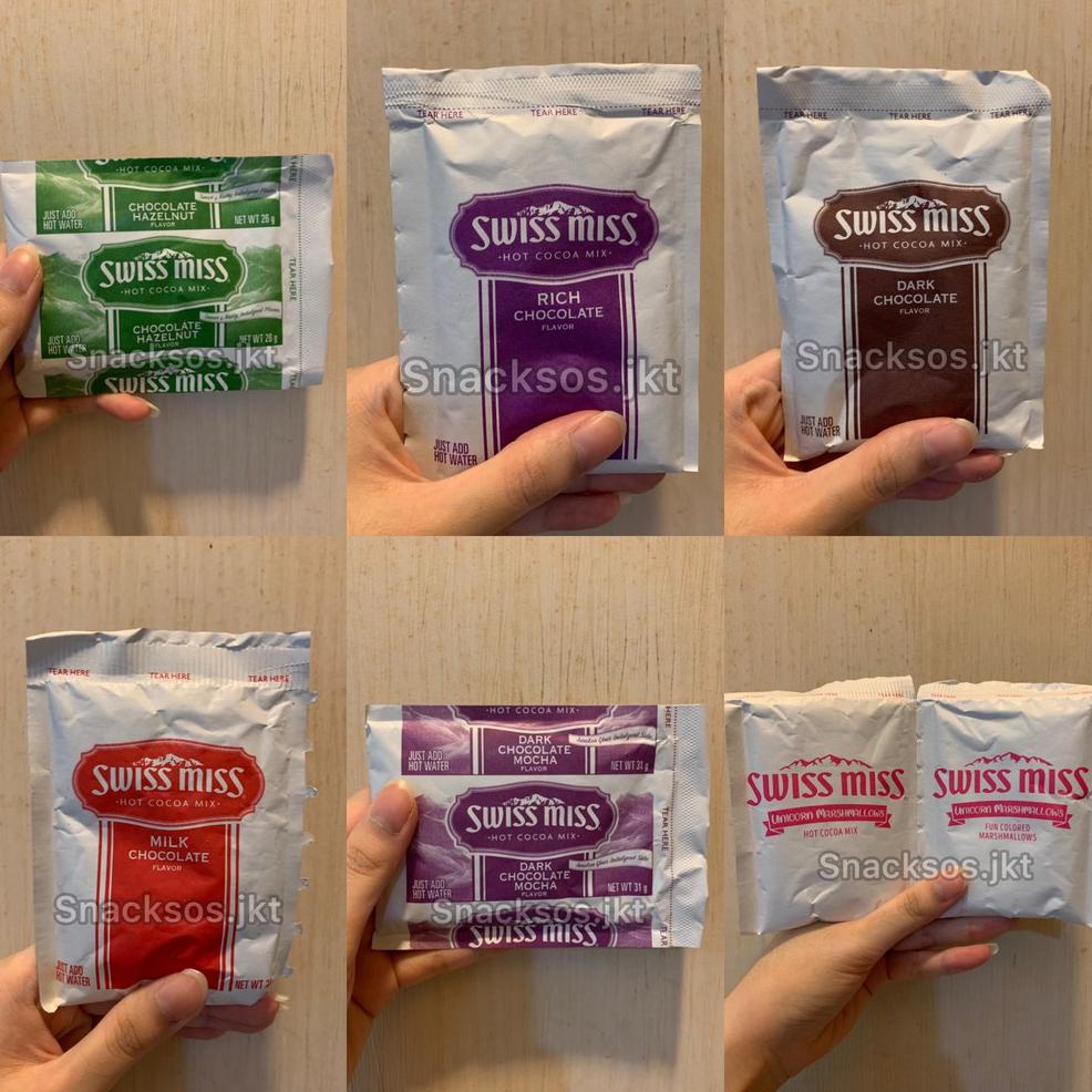 

[Produk 6060] SWISS MISS MILK CHOCOLATE / MARSHMALLOW / DARK CHOCOLATE / HAZELNUT / RICH CHOCOLATE 60