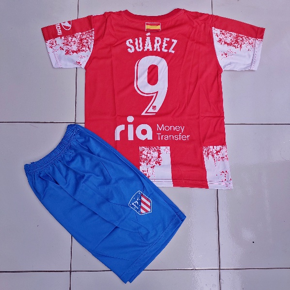 setelan baju bola anak atletico madrid usia 5-12thn