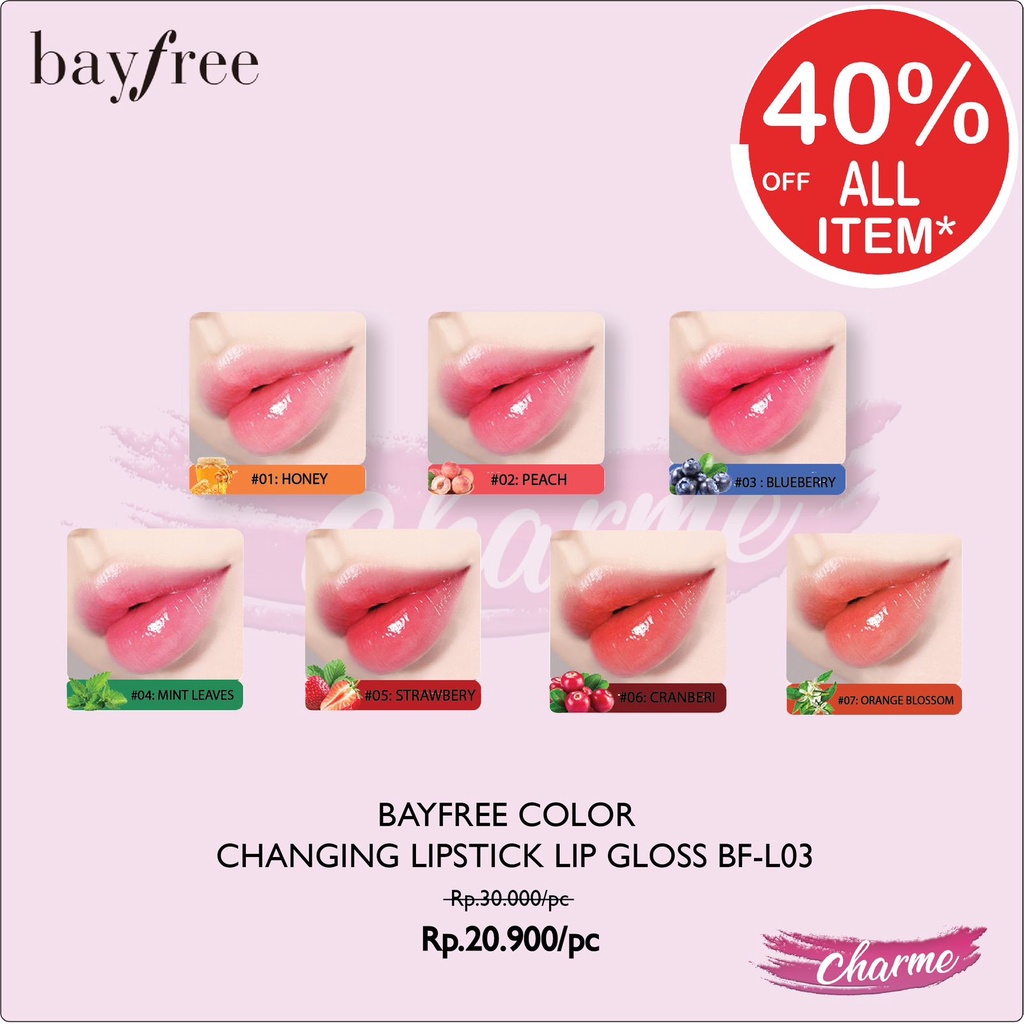 (READY &amp; ORI) Bayfree Color Changing Lipstick Lip Gloss BF-L03