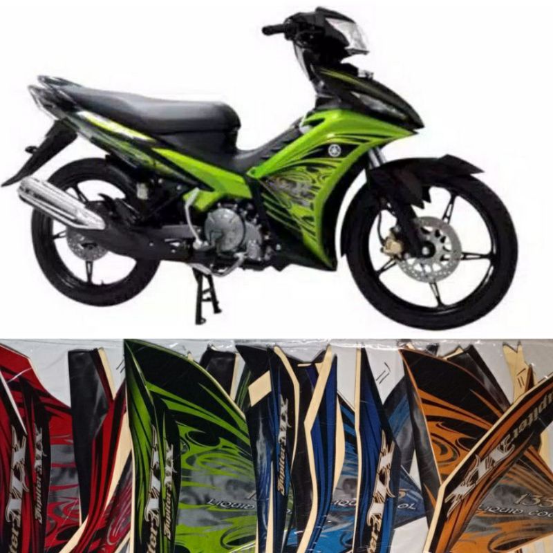 (Bisa COD) Striping standar ori jupiter MX new 135 2011 stiker mx sticker standar mx