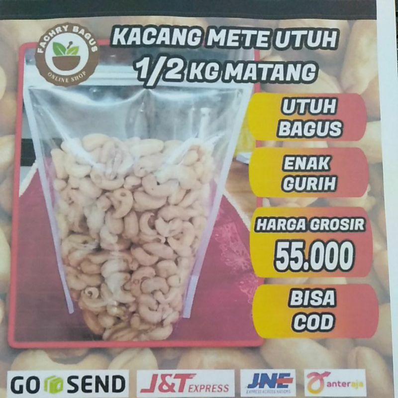 

✅ BISA COD KACANG METE MENTAH UTUH Pilihan Sulawesi 500 Gram Kualitas Premium Sedang