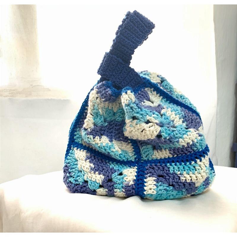 Knot Bag Rajut Tas Knot Blue Serenade