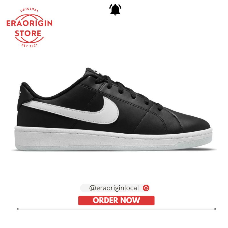 Sneakers Pria Nike Court Royale 2 Black White Original