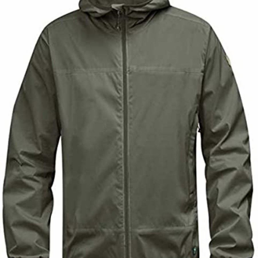 FJALLRAVEN ABISKO WINDBREAKER JACKET MENS GREEN ORIGINAL