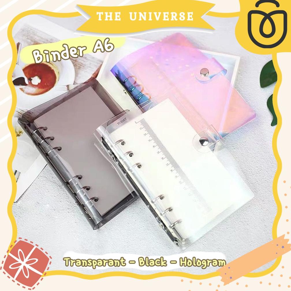 

Laris [THE UNIVERSE] Buku Binder A6 6 Ring Transparan Binder Cover Notebook Binder Hologram - ST005 m08jo