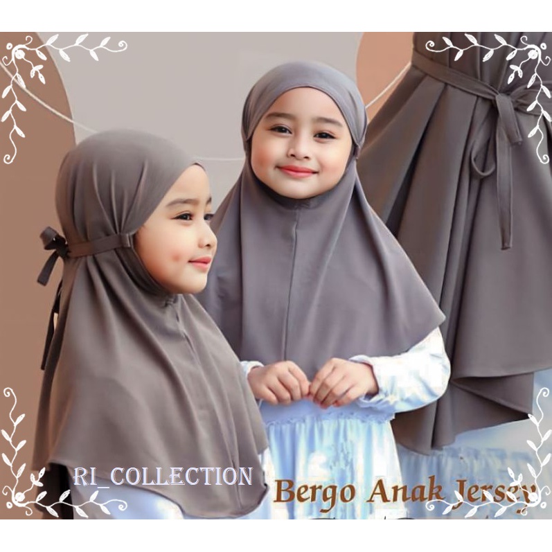 Bergo Tali Non Pet Uk. Anak Tk/Sd Bahan Jersey