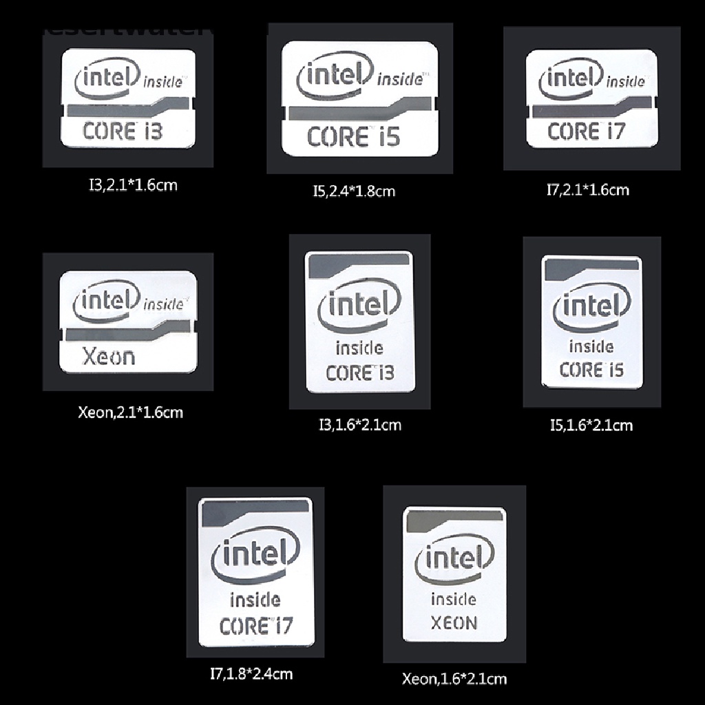 Deid Silver Metal Sticker Intel CORE i3 i5i7 Logo Laptop Stiker Logam Label Komputer Martijn