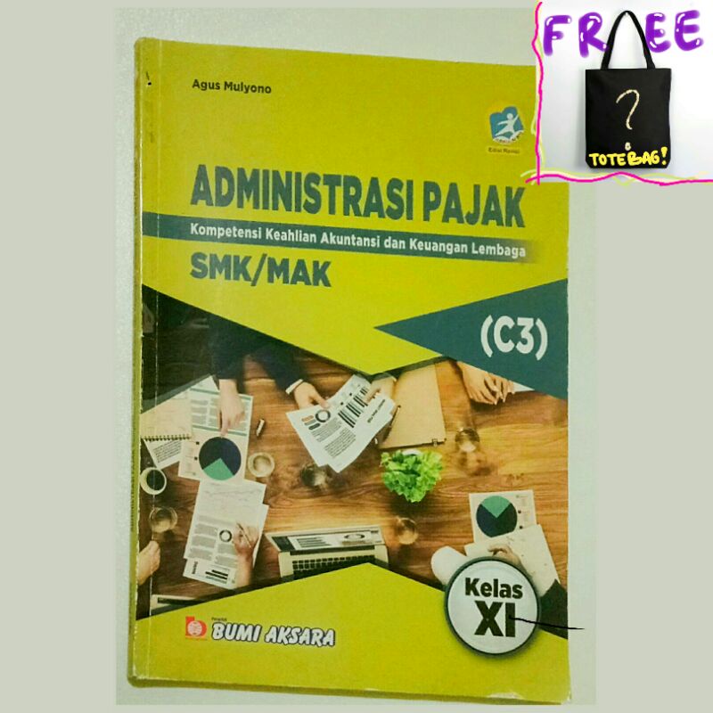 ADMINISTRASI PAJAK BUMI AKSARA KELAS 11 (BEKAS) || FREE TOTEBAG