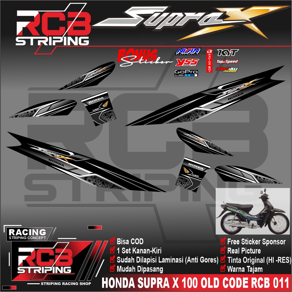 STRIPING SUPRA X LAMA /  SUPRA-X / SETIKER SUPRA X LAMA /SUPRA X LAMA / LIST /SIMPLE RCB 011
