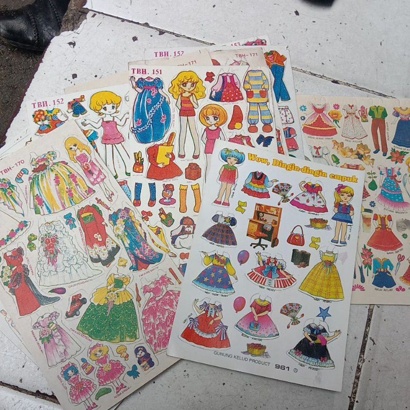 BEPE BEPEAN JADUL ORANG ORANGAN KERTAS PAPER DOLL MAINAN ANAK PEREMPUAN KERTAS