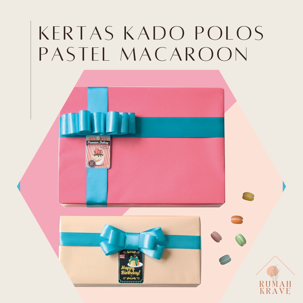 

RUMAH KRAVE - Kertas Kado Polos Pastel Macaroon Waterproof