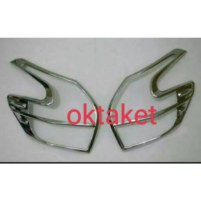 garnish lampu belakang Grand all new Yaris 2014 2016 2017 Hitam &amp; chrome