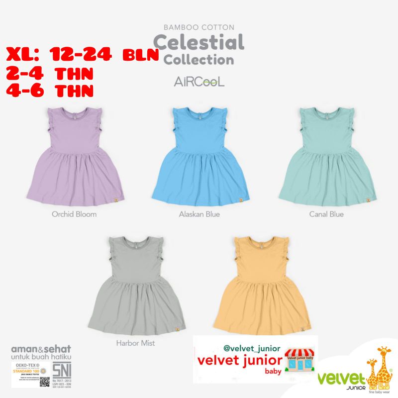 Velvet Junior Celestial Collection5 Dress Kutung (1 Pcs/Pack)