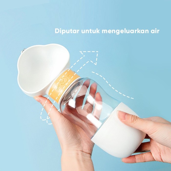 barokahgamis PED FEEDER BOTOL TEMPAT MINUM HEWAN OUTDOOR 2 IN 1